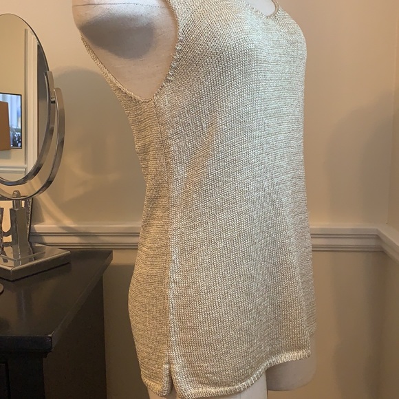 Chico’s gold sweater tank. Size 1 - Picture 4 of 7